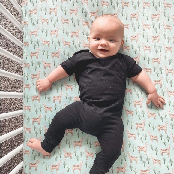 Copper Pearl Fitted Knit Crib Sheet/Changing Table Cover Cusco Design - Picture 3 of 3